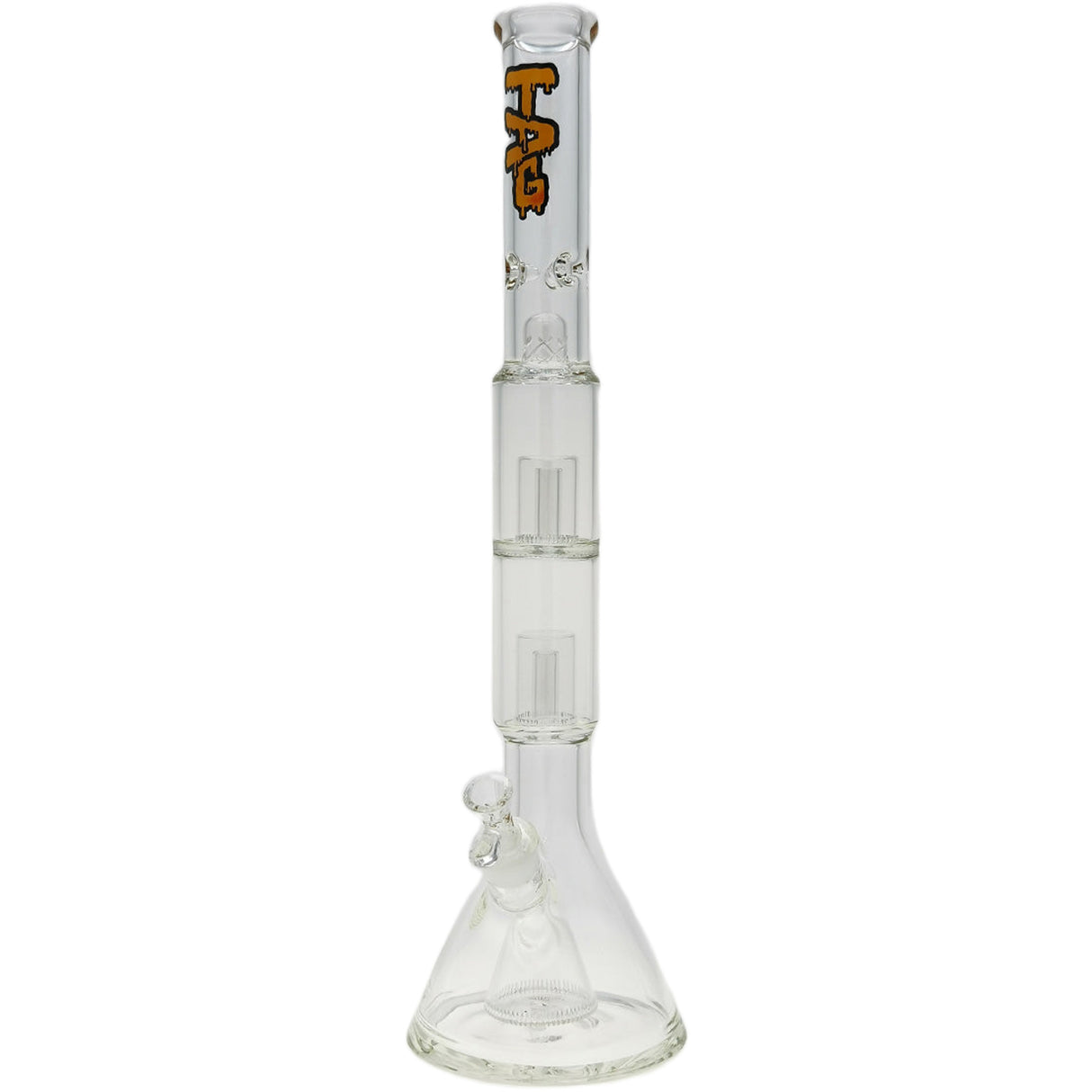 Thick Ass Glass 24" Hybrid Beaker Straight Bong w/ Double Showerhead Percolator 18MM