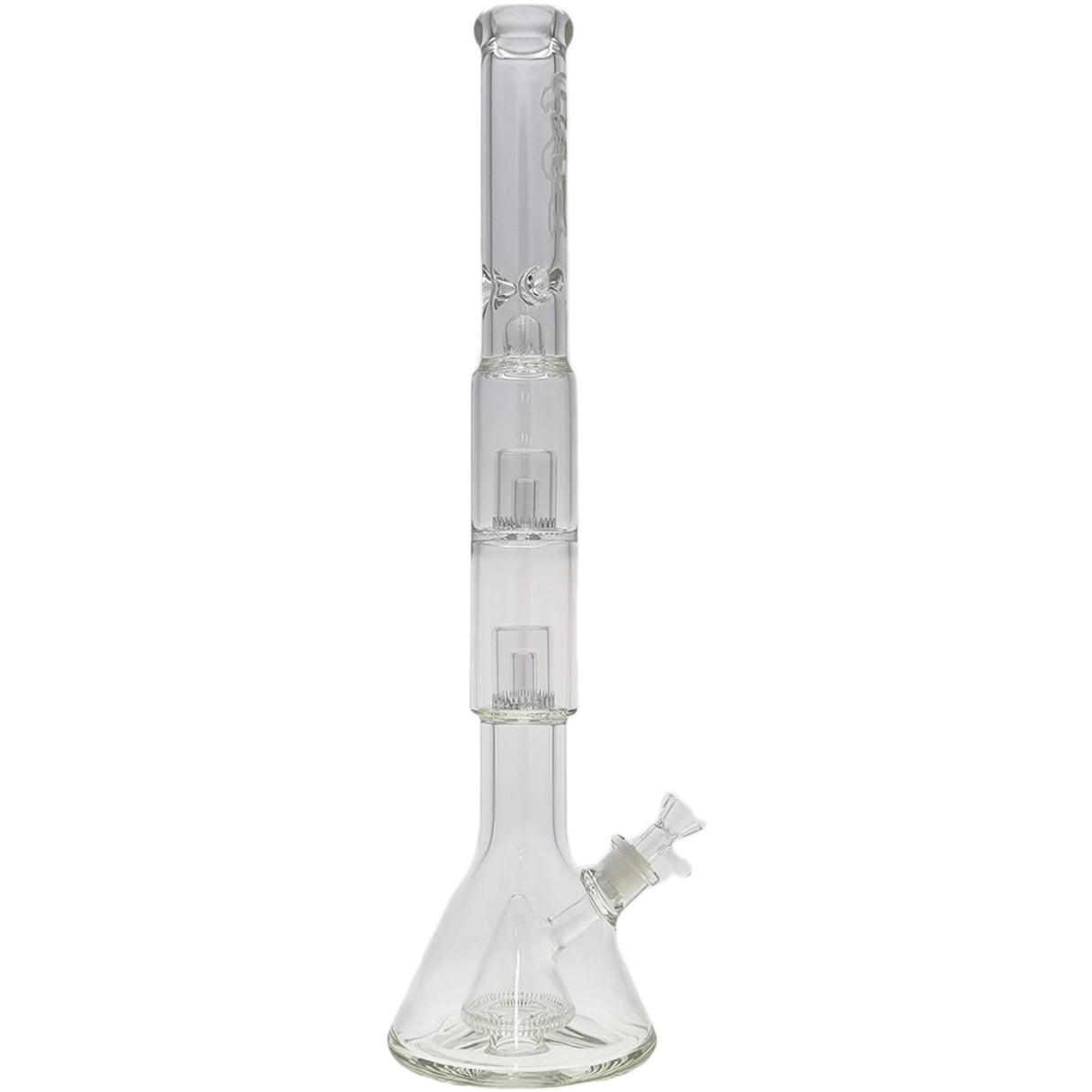Thick Ass Glass 24" Hybrid Beaker Straight Bong w/ Double Showerhead Percolator 18MM