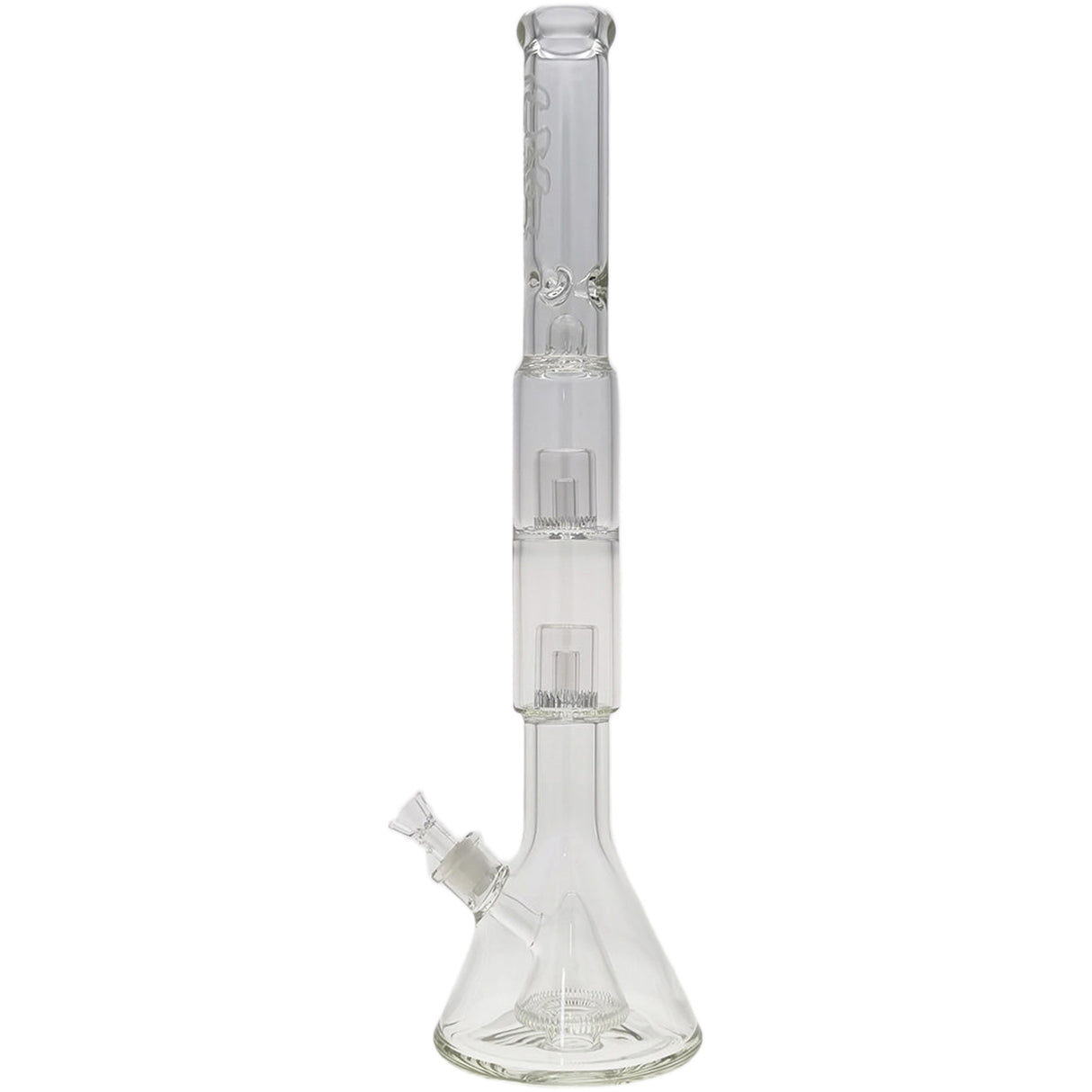 Thick Ass Glass 24" Hybrid Beaker Straight Bong w/ Double Showerhead Percolator 18MM