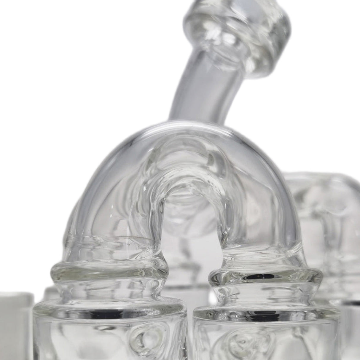 Thick Ass Glass 8" Inline Sextuple Recycler Dab Rig - 14MM Female Joint