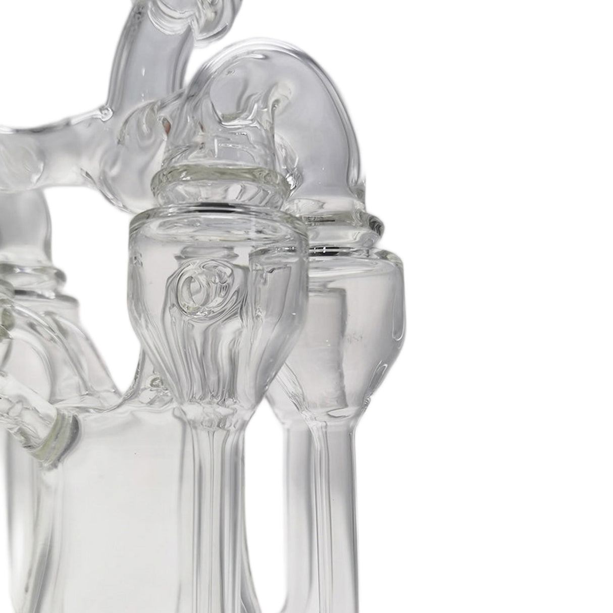 Thick Ass Glass 8" Inline Sextuple Recycler Dab Rig - 14MM Female Joint