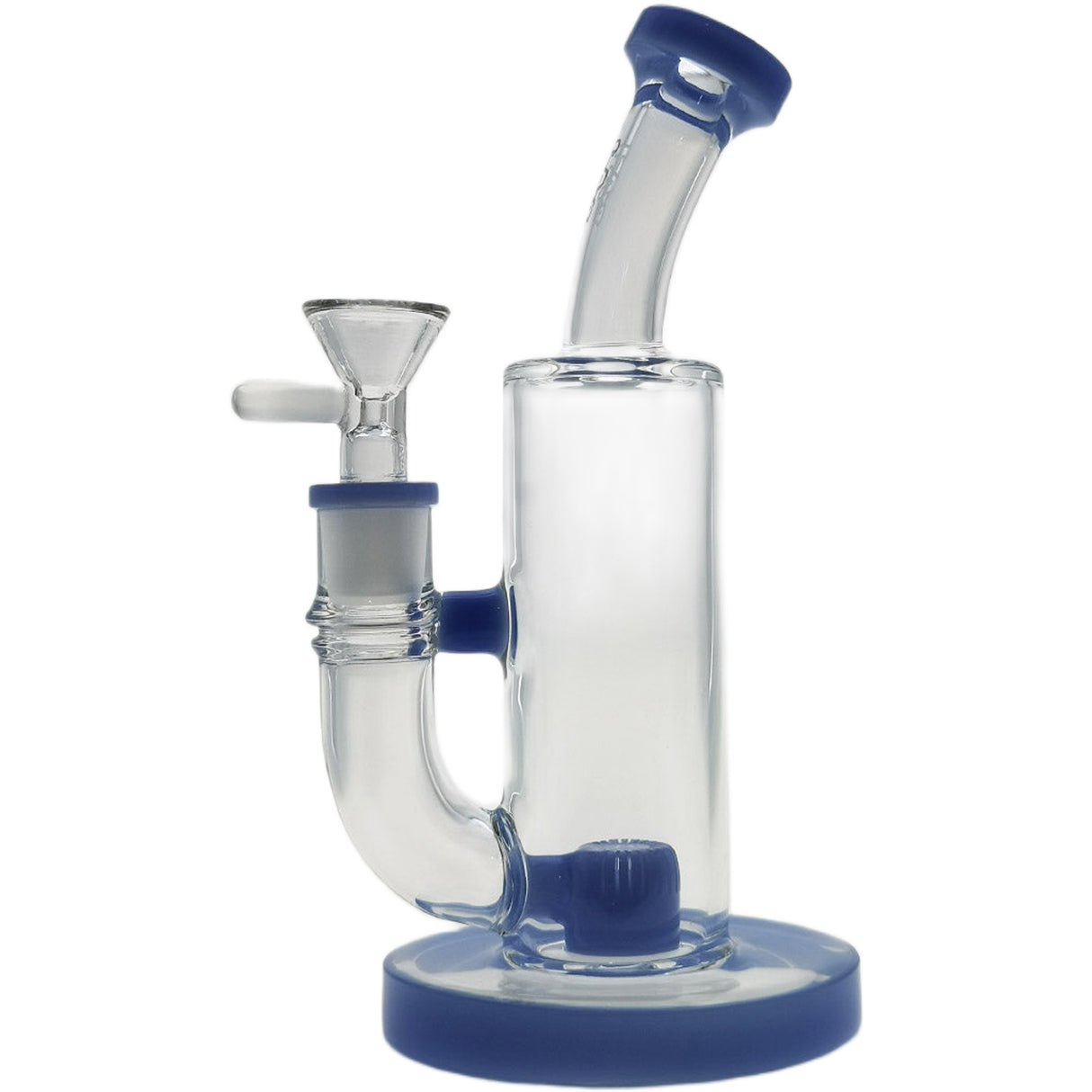 Thick Ass Glass 8" Super Slit Puck Bong with Bent Neck & Showerhead Percolator