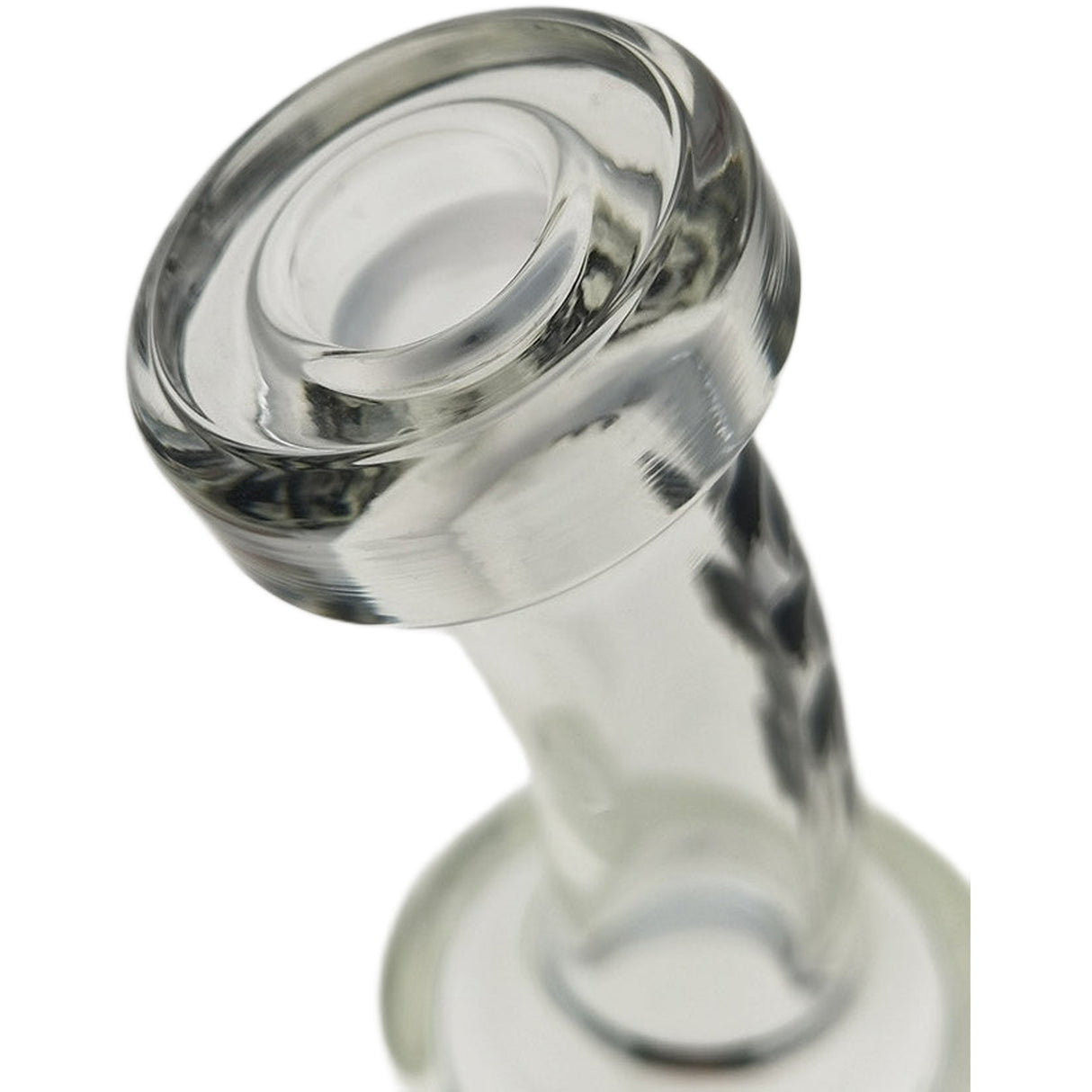 Thick Ass Glass 8" Super Slit Puck Bong with Bent Neck & Showerhead Percolator