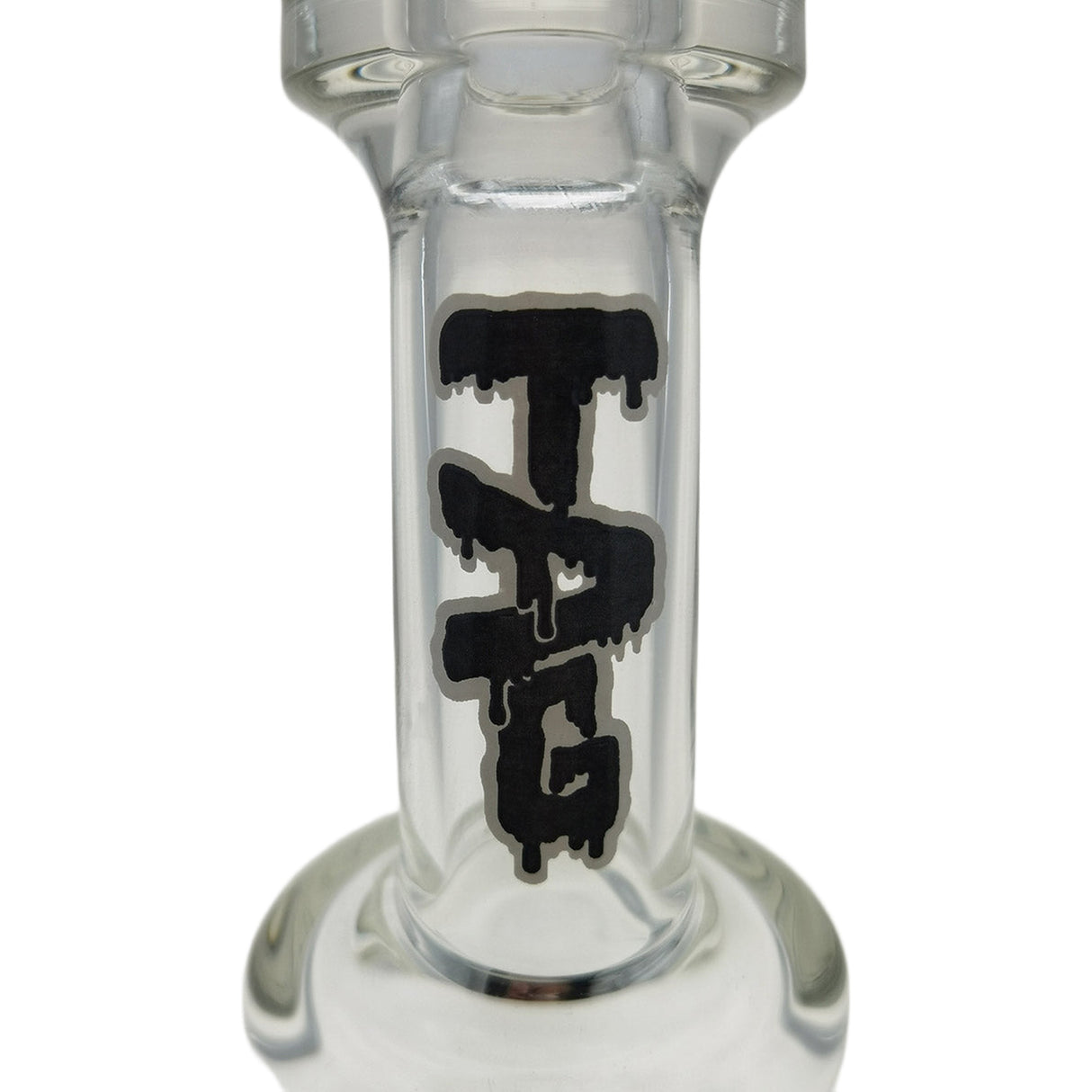 Thick Ass Glass 8" Super Slit Puck Bong with Bent Neck & Showerhead Percolator