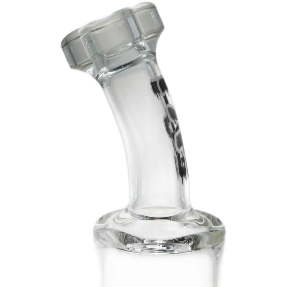 Thick Ass Glass 8" Super Slit Puck Bong with Bent Neck & Showerhead Percolator