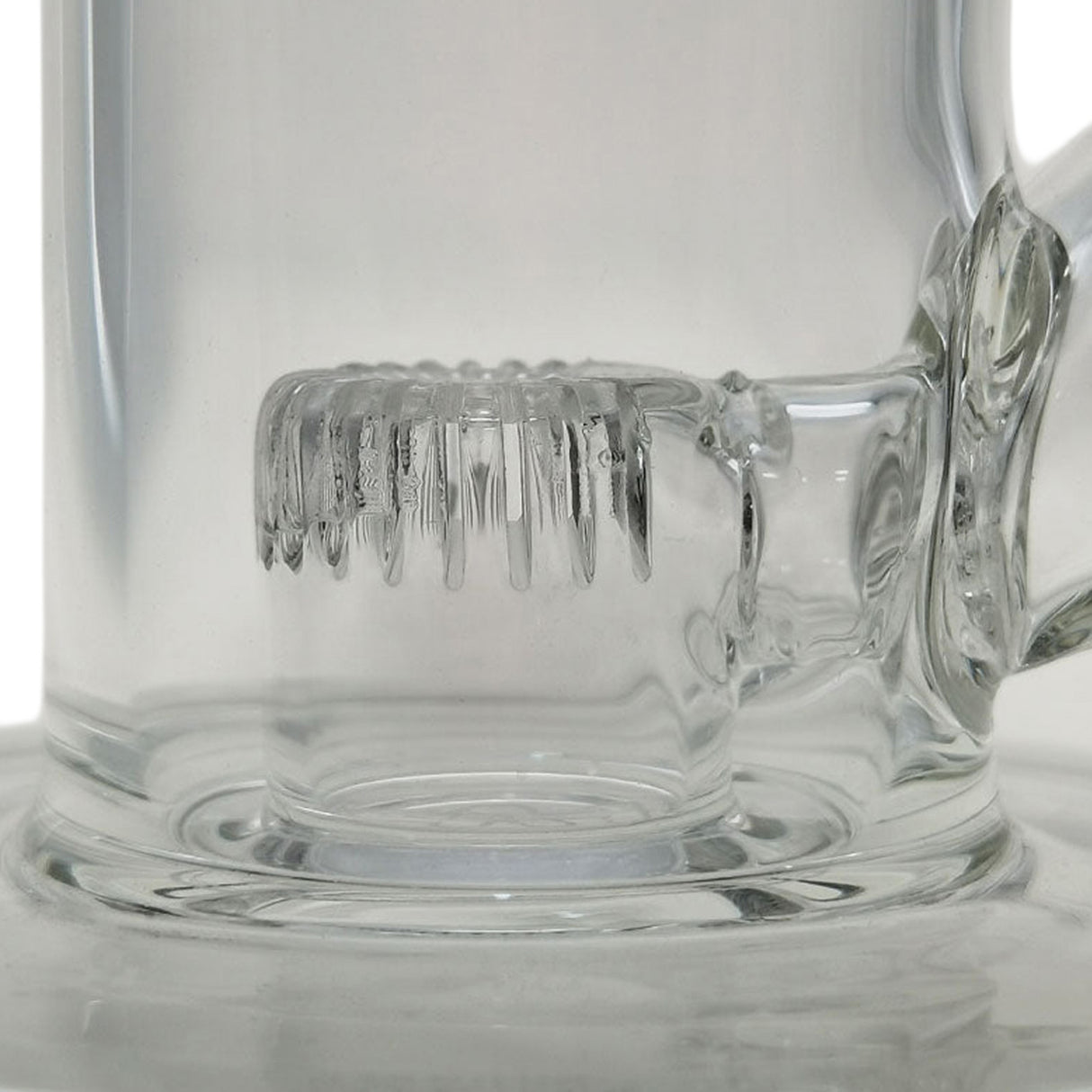 Thick Ass Glass 8" Super Slit Puck Bong with Bent Neck & Showerhead Percolator