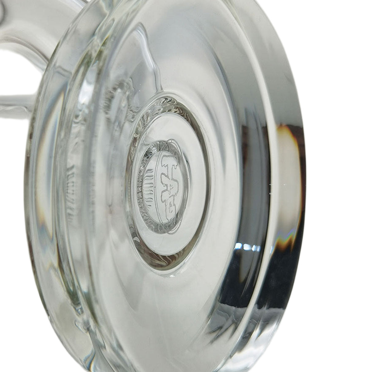 Thick Ass Glass 8" Super Slit Puck Bong with Bent Neck & Showerhead Percolator