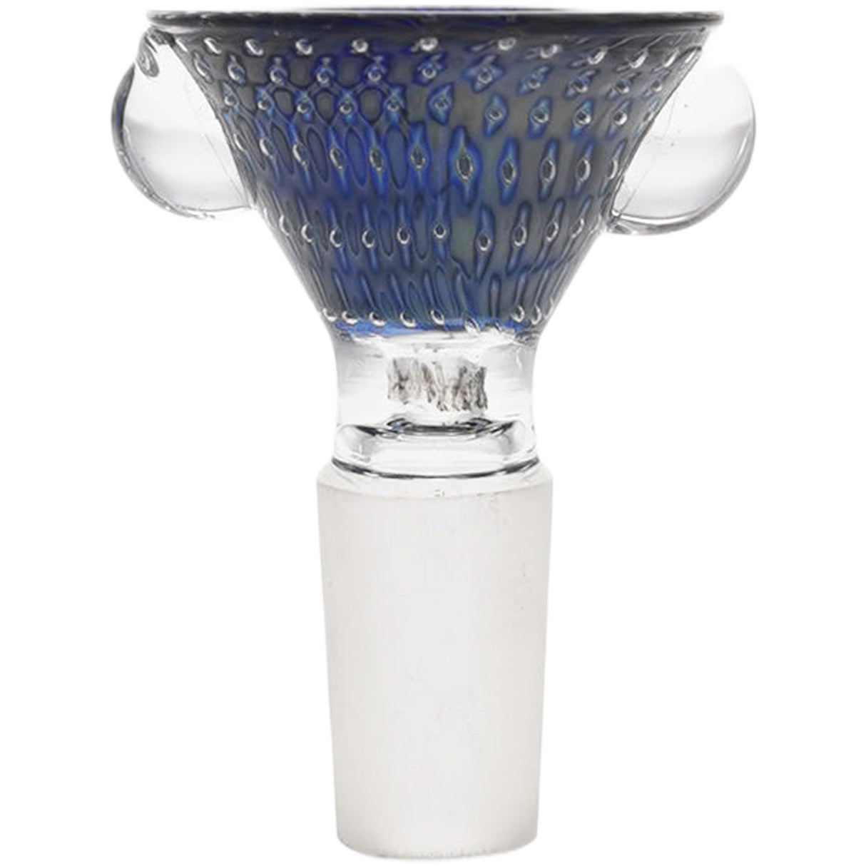 Thick Ass Glass Artistic 14MM Male Single Hole Slide with Multi-Marble Grip