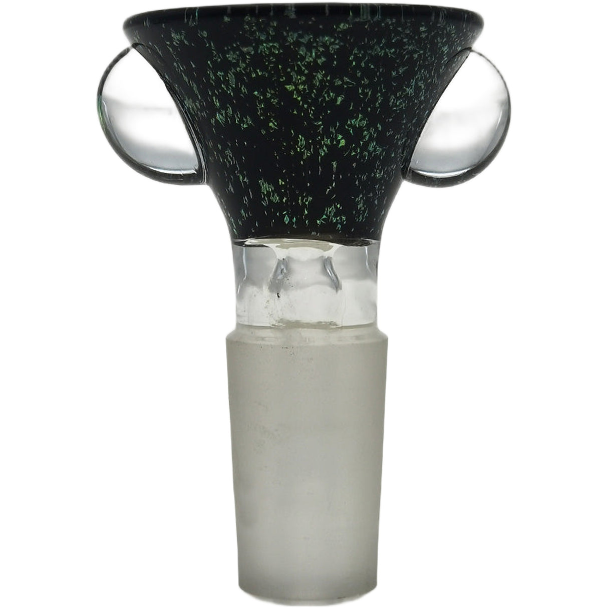 Thick Ass Glass Artistic 14MM Male Single Hole Slide with Multi-Marble Grip