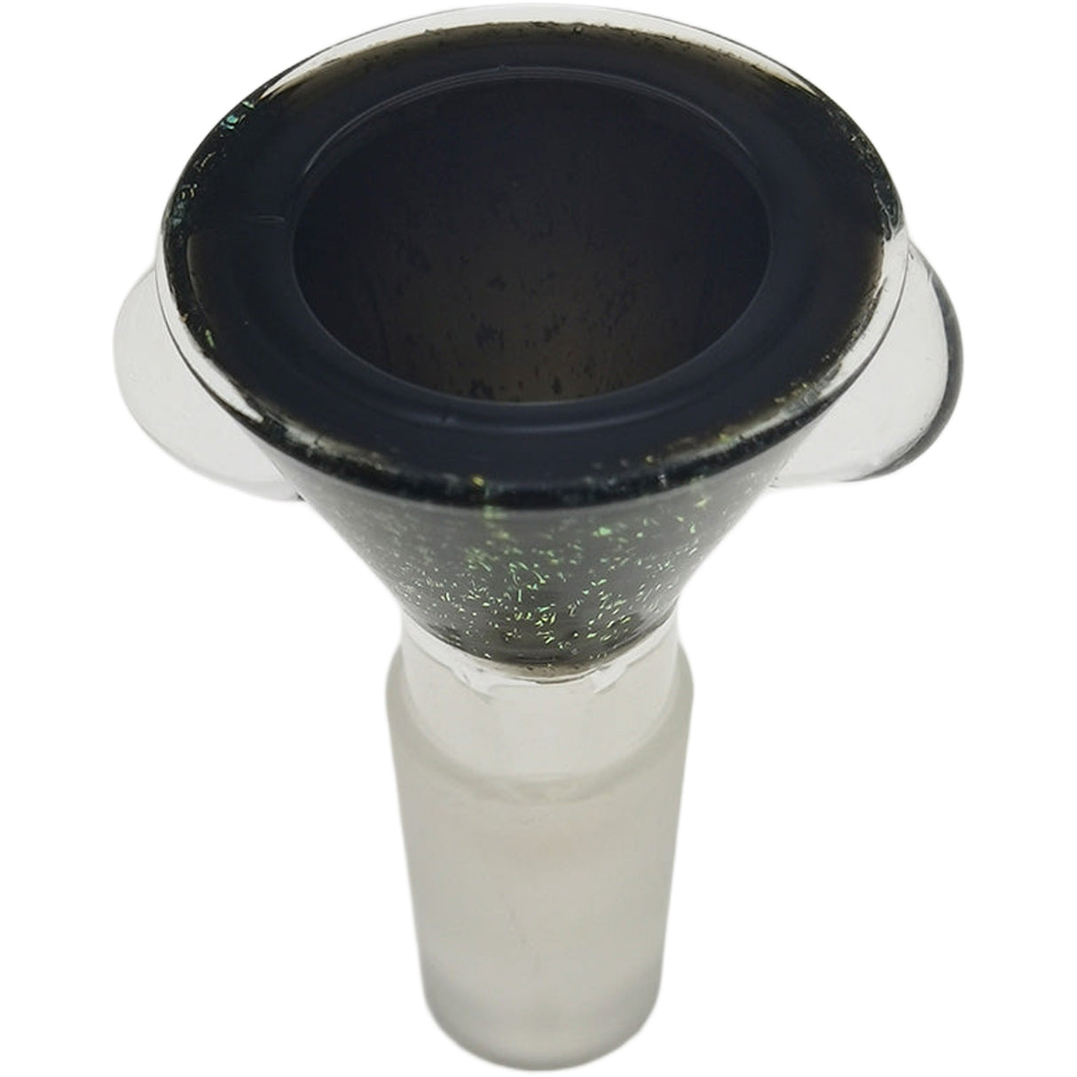 Thick Ass Glass Artistic 14MM Male Single Hole Slide with Multi-Marble Grip