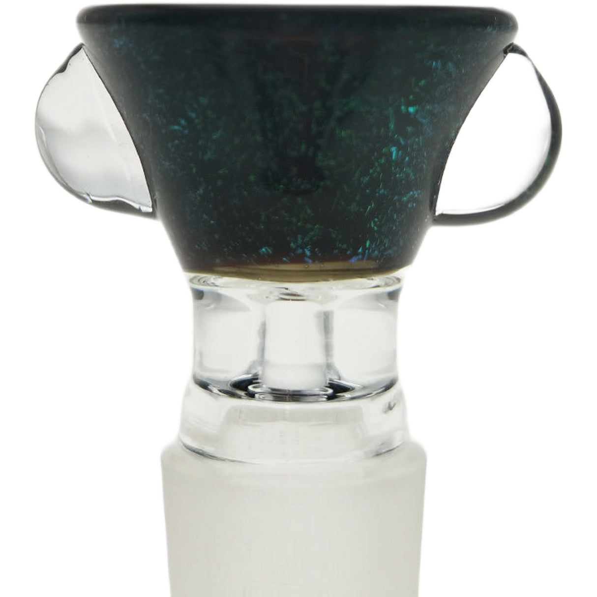Thick Ass Glass Artistic 14MM Male Single Hole Slide with Multi-Marble Grip