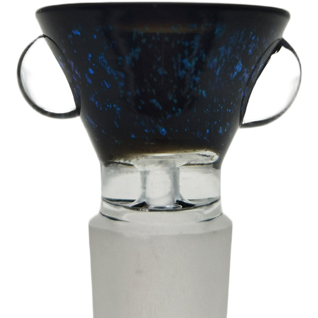 Thick Ass Glass Artistic 14MM Male Single Hole Slide with Multi-Marble Grip