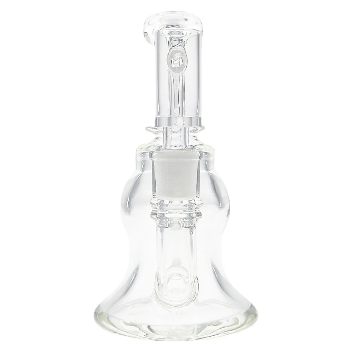 Thick Ass Glass 6.5" Bellow Bubble Dab Rig 50x7MM - Smooth In-Line Perc, 14MM Female