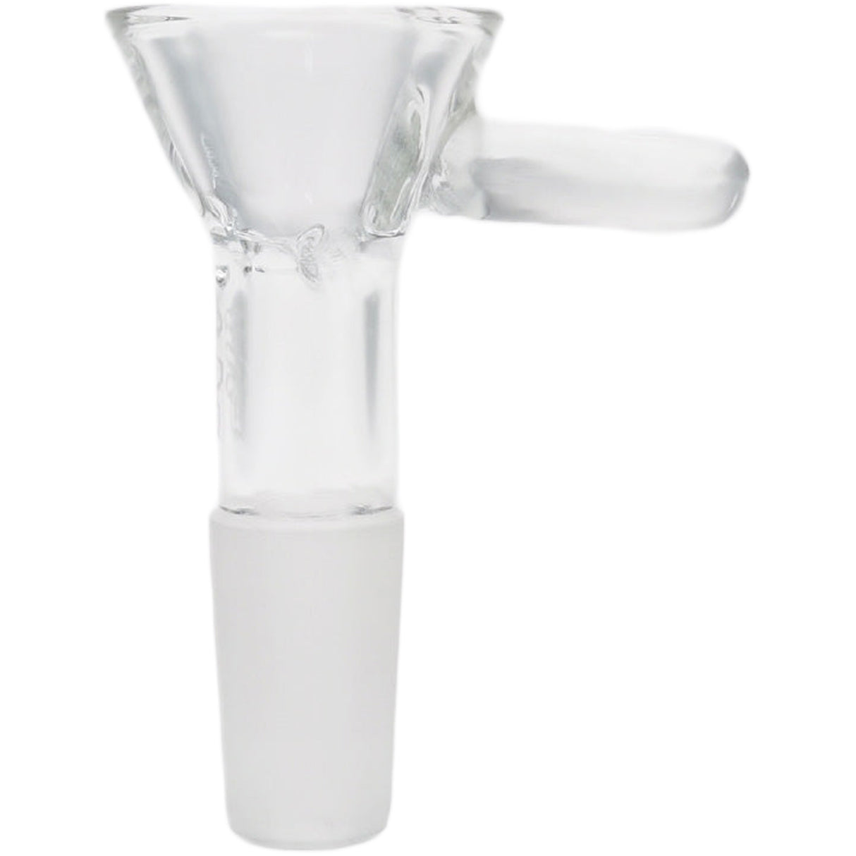 Thick Ass Glass Pinched Screen Bong Slide w/ Handle - Heat-Resistant Quartz