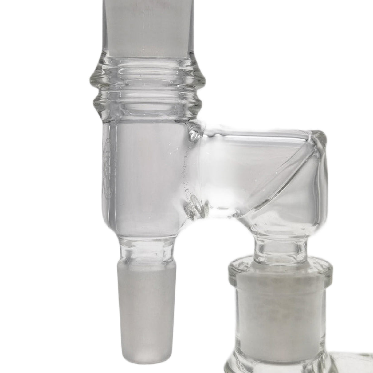 Thick Ass Glass Reclaim Adapter w/ Dish & Keck Clip - 14MM Male to Female