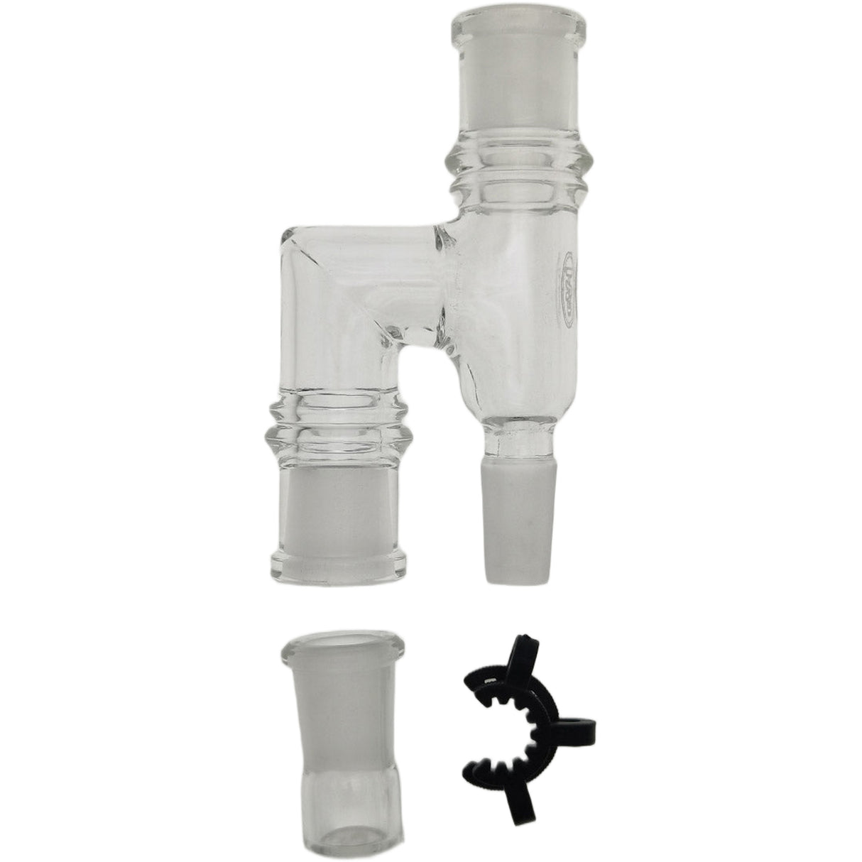 Thick Ass Glass Reclaim Adapter w/ Dish & Keck Clip - 14MM Male to Female