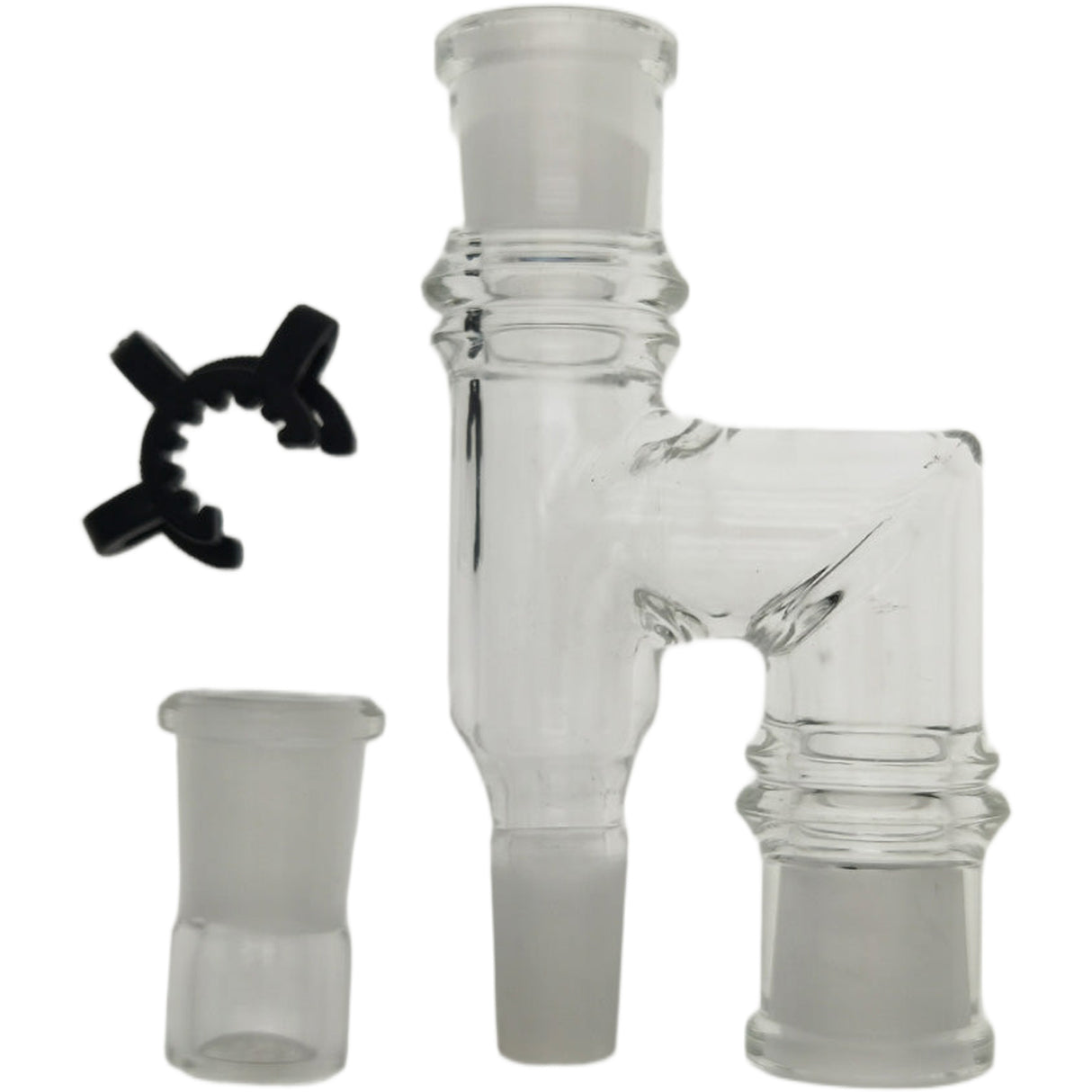 Thick Ass Glass Reclaim Adapter w/ Dish & Keck Clip - 14MM Male to Female