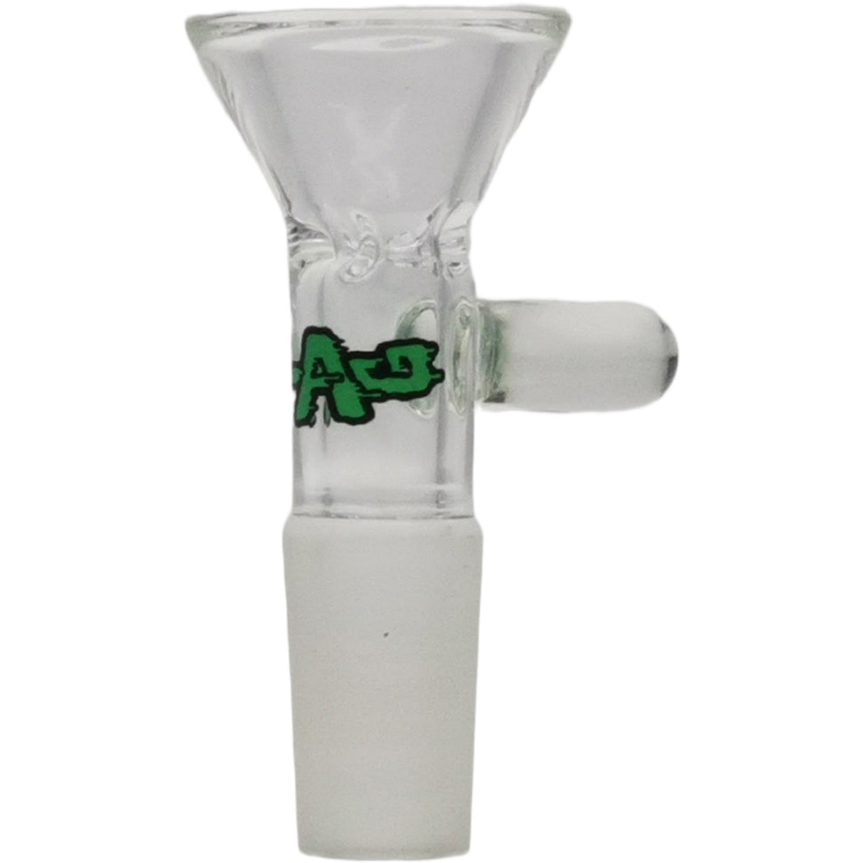 Thick Ass Glass Tie-Dye Pinched Screen Bong Slide w/ Handle - 14-19mm