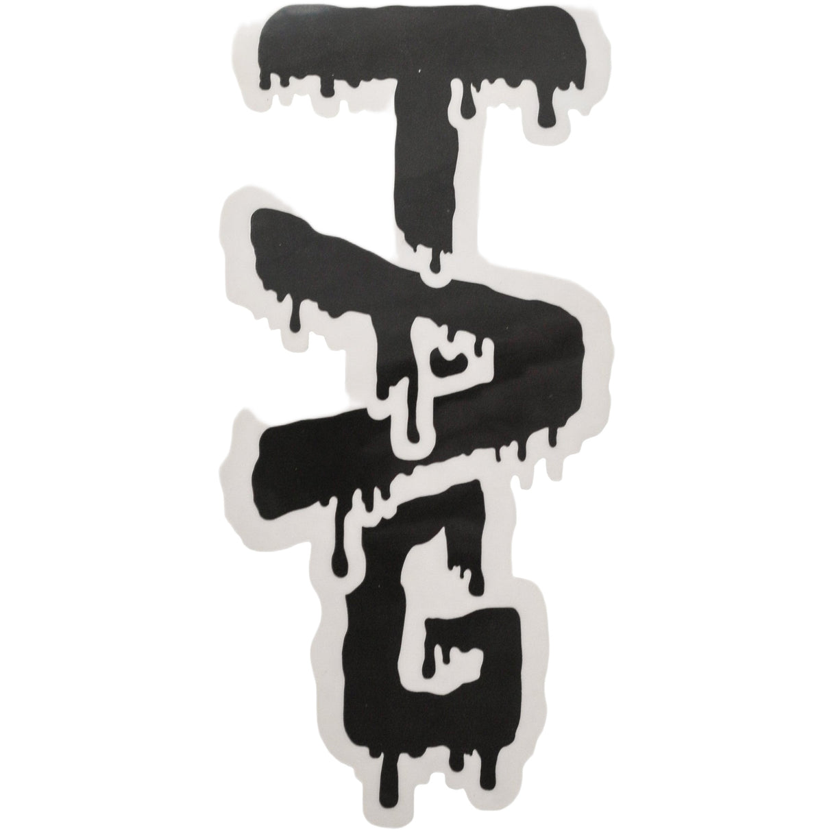 Thick Ass Glass Vibrant Wavy Label Sticker 3.5"x2" - Rasta/Tie Dye/Yellow