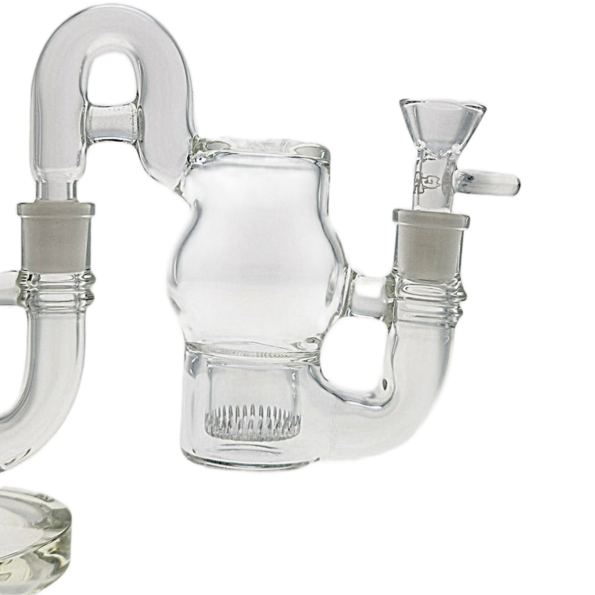 Thick Ass Glass 5.5" Showerhead Ashcatcher with Recycler - 14MM Joint