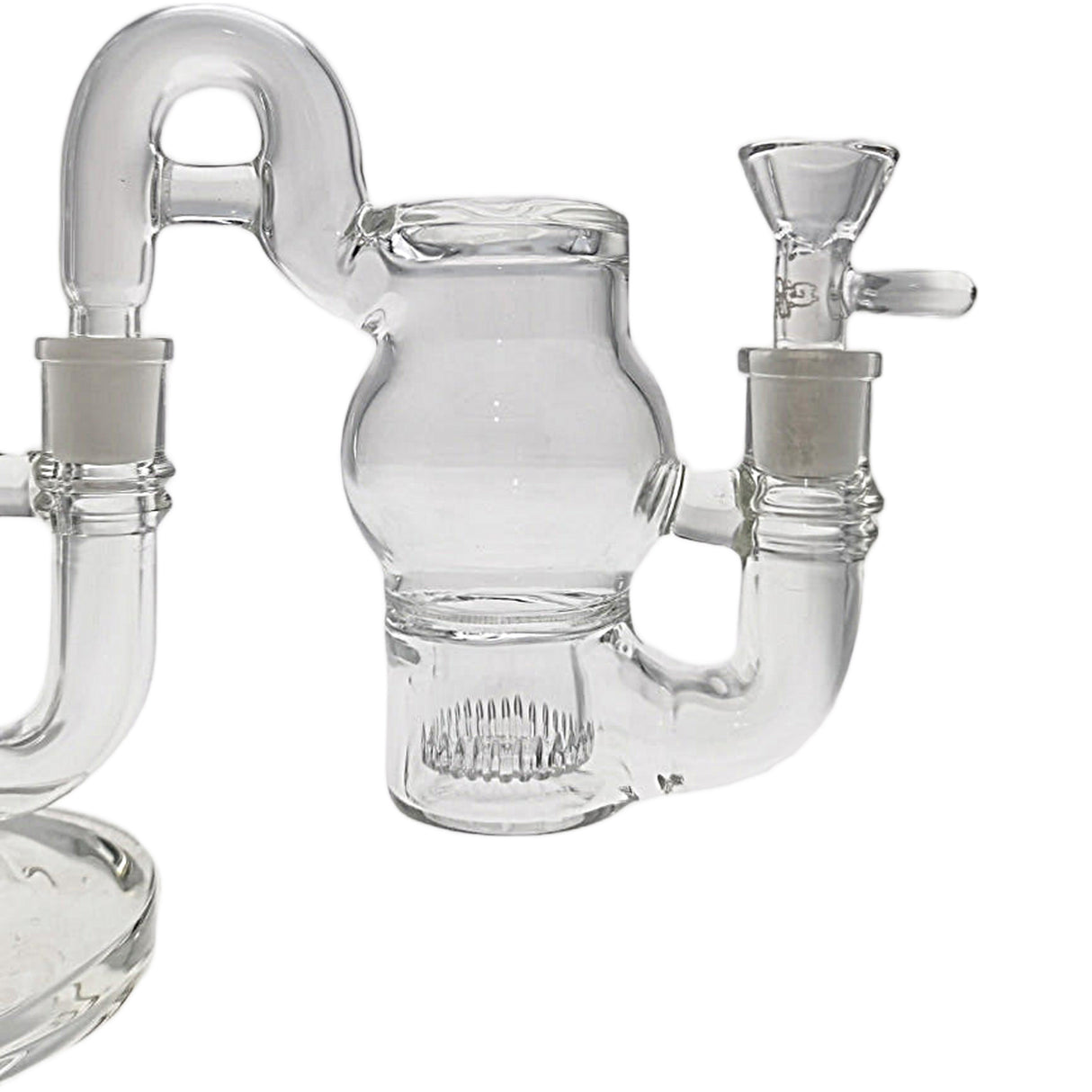 Thick Ass Glass 5.5" Showerhead Ashcatcher with Recycler - 14MM Joint