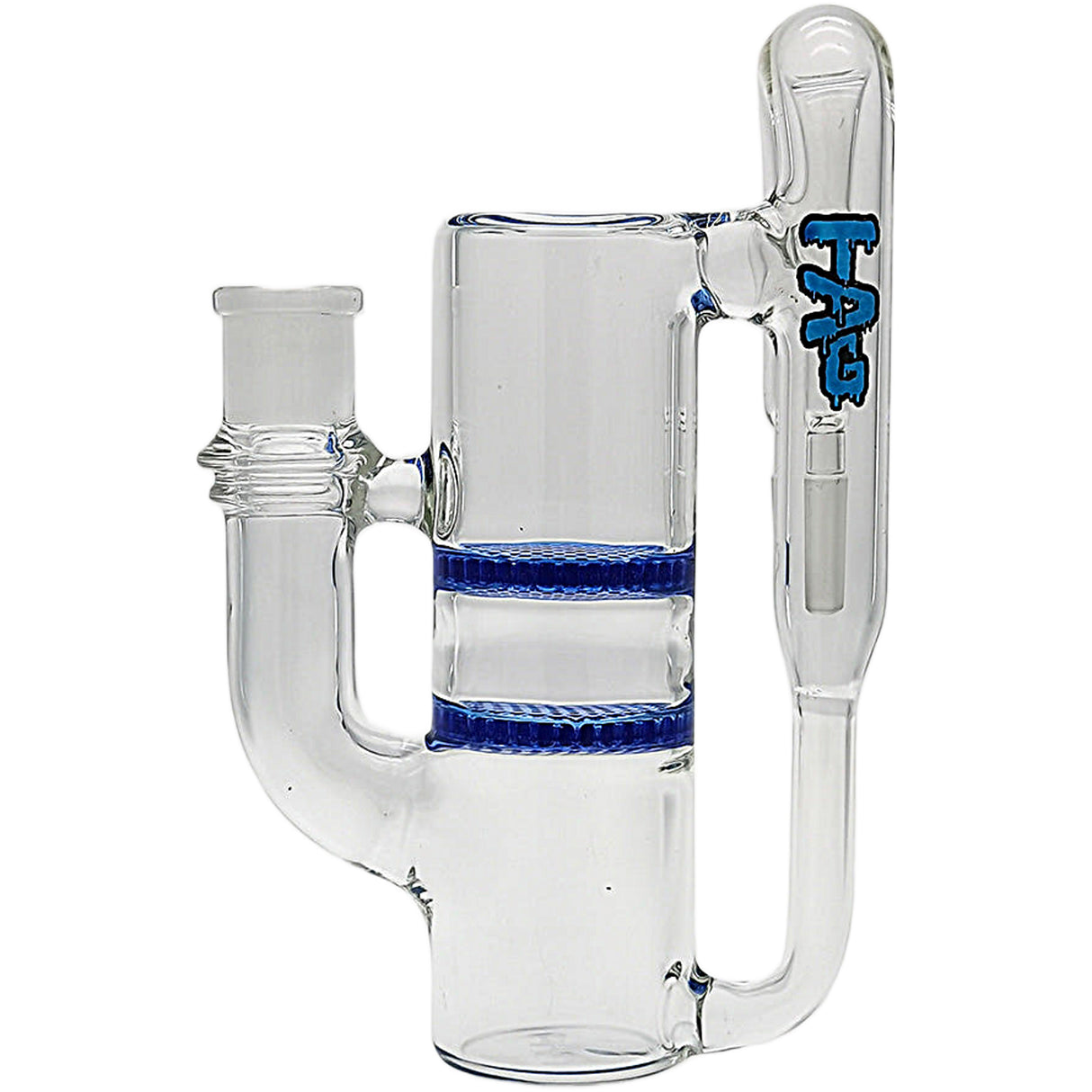 Thick Ass Glass 8.25" Double Honeycomb Ash Catcher 50x5mm with Recycling - 18MM Joint