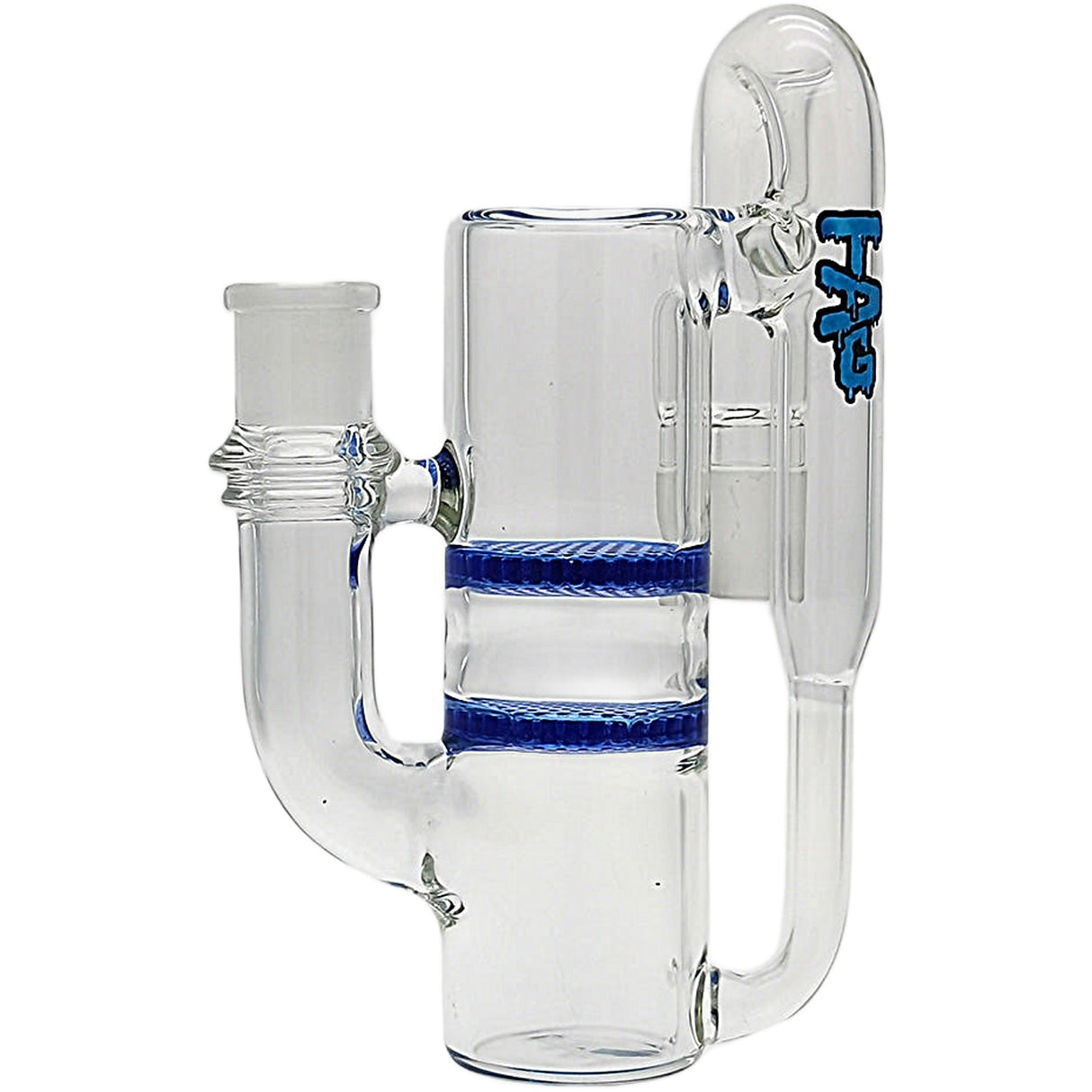 Thick Ass Glass 8.25" Double Honeycomb Ash Catcher 50x5mm with Recycling - 18MM Joint