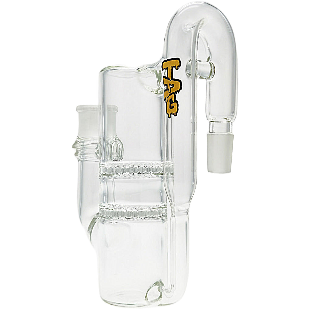 Thick Ass Glass 8.25" Double Honeycomb Ash Catcher 50x5mm with Recycling - 18MM Joint