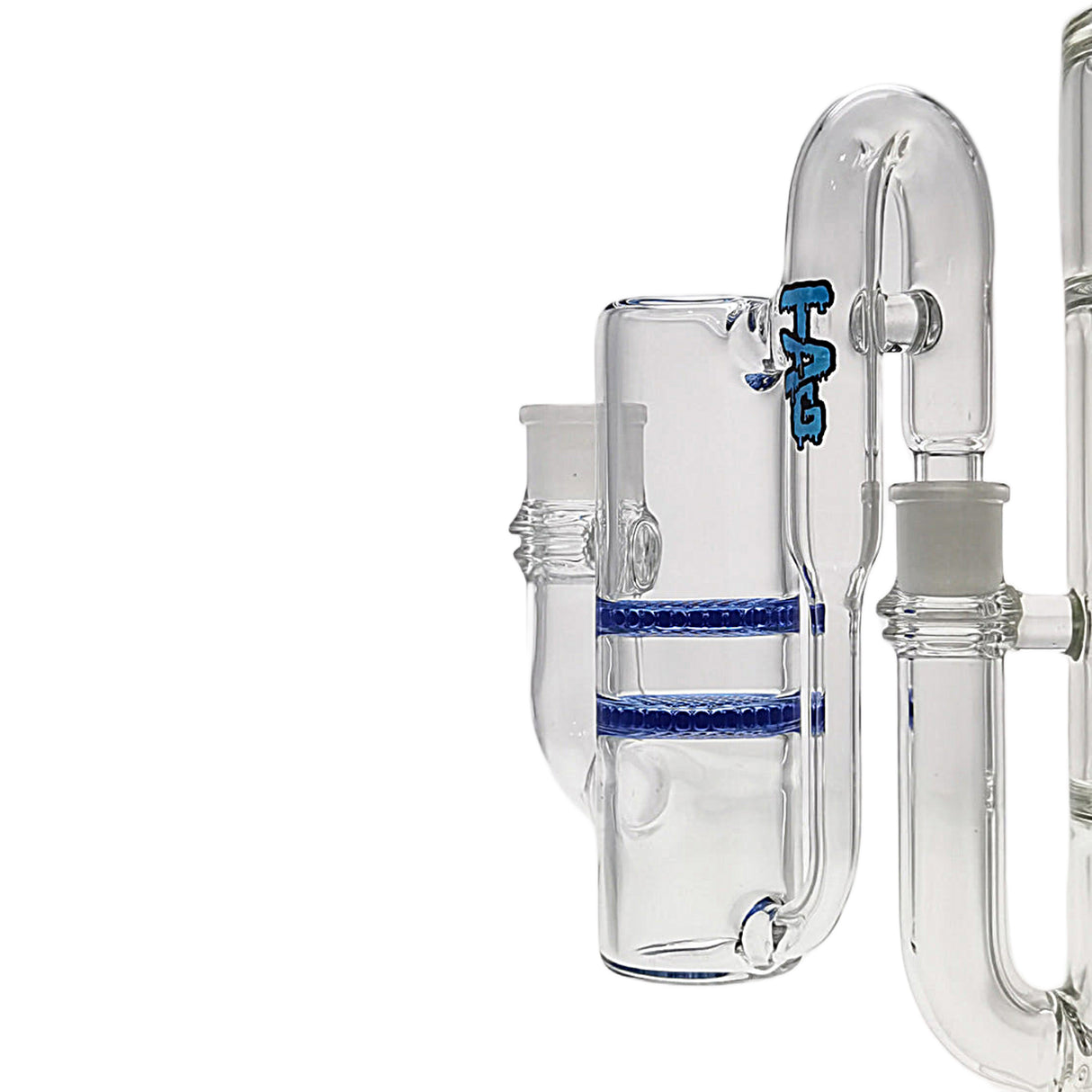 Thick Ass Glass 8.25" Double Honeycomb Ash Catcher 50x5mm with Recycling - 18MM Joint