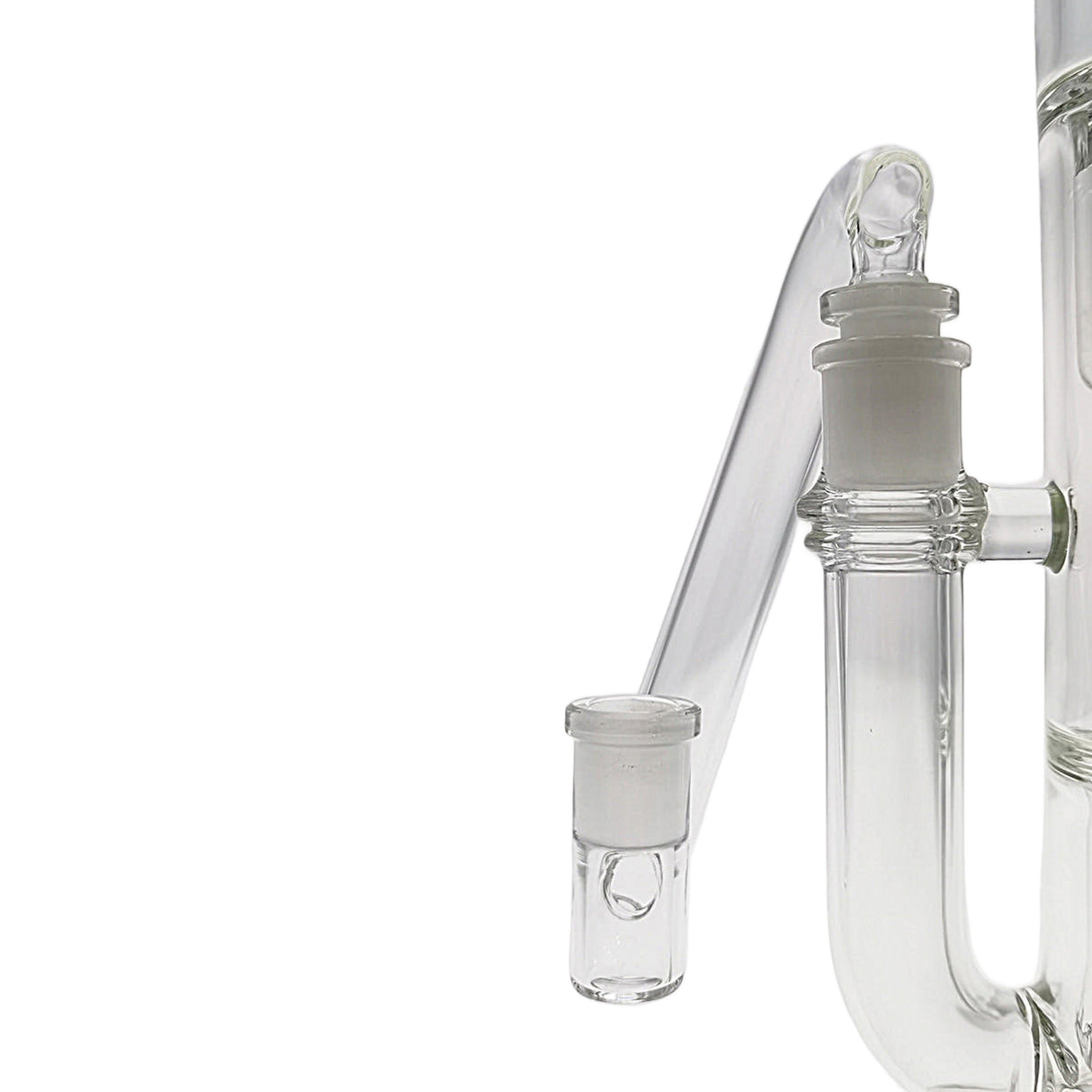 Thick Ass Glass Quartz Drop Down Adapter - 3" Drop for Bongs & Concentrates