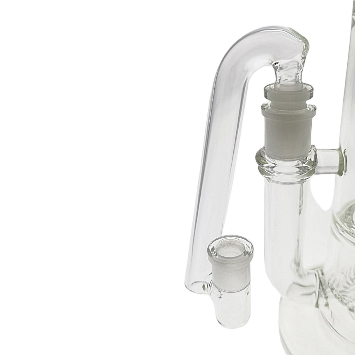 Thick Ass Glass Quartz Drop Down Adapter - 3" Drop for Bongs & Concentrates