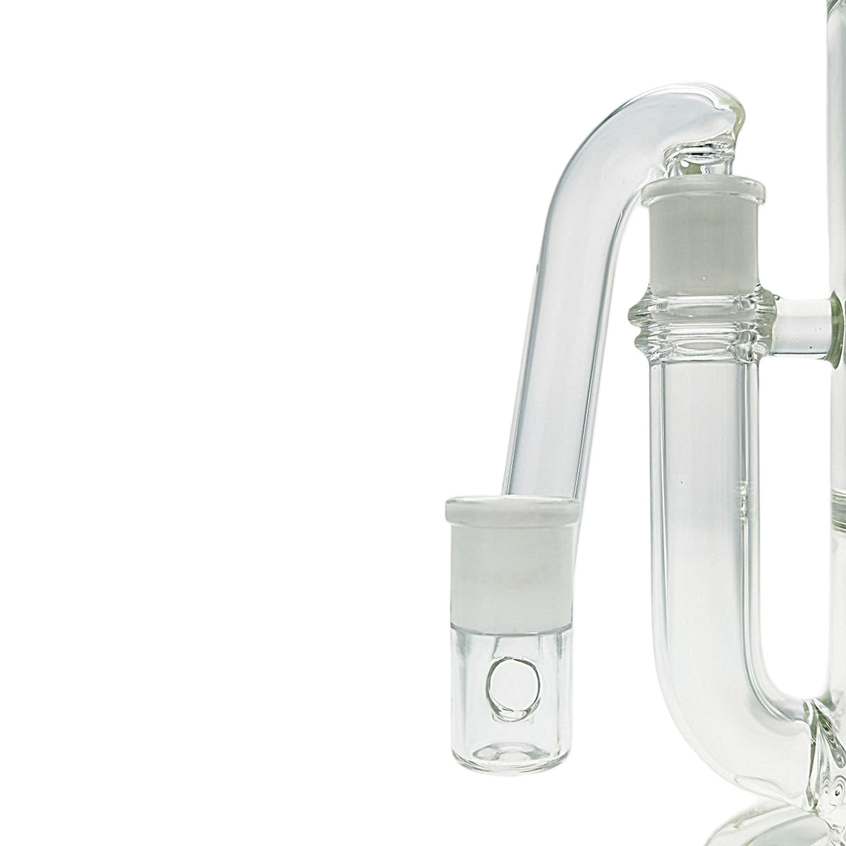 Thick Ass Glass Quartz Drop Down Adapter - 3" Drop for Bongs & Concentrates