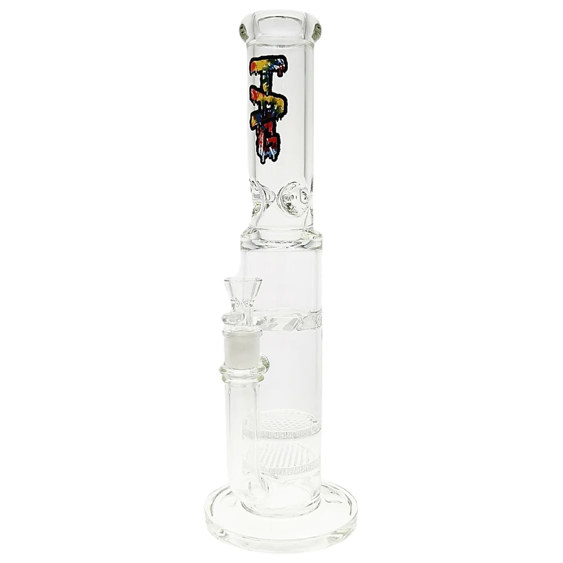 Thick Ass Glass 16" Glass Double Honeycomb Bong w/ Spinning Guard