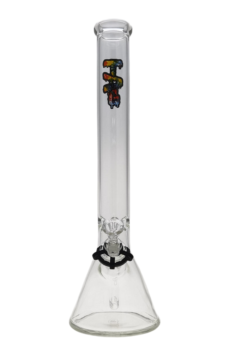 Thick Ass Glass 18" Tie Dye Beaker Bong 5mm Borosilicate w/ Downstem