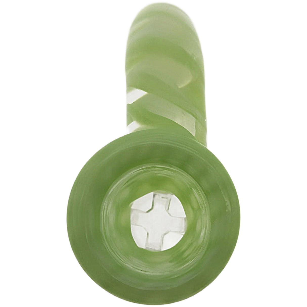 Thick Ass Glass 4-Hole Disc Screen Bong Slide w/ Horn Handle