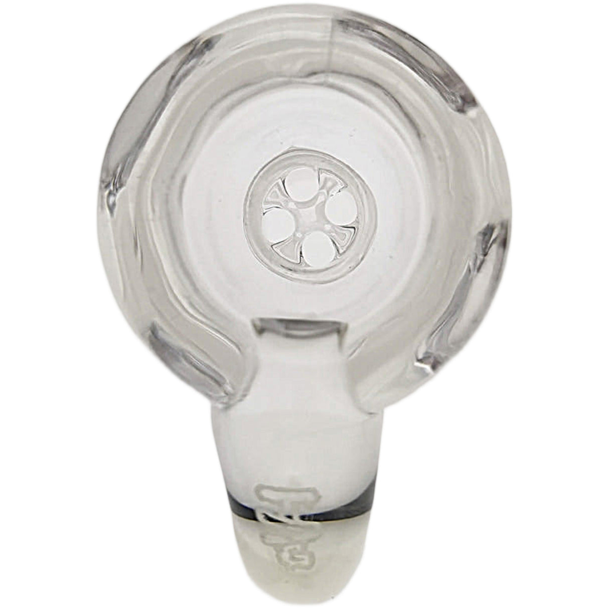 Thick Ass Glass 4-Hole Disc Screen Bong Slide w/ Horn Handle