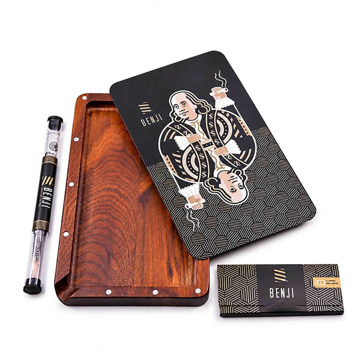 Benji Walnut Tray with Magnetic Lid Kit King Franklin