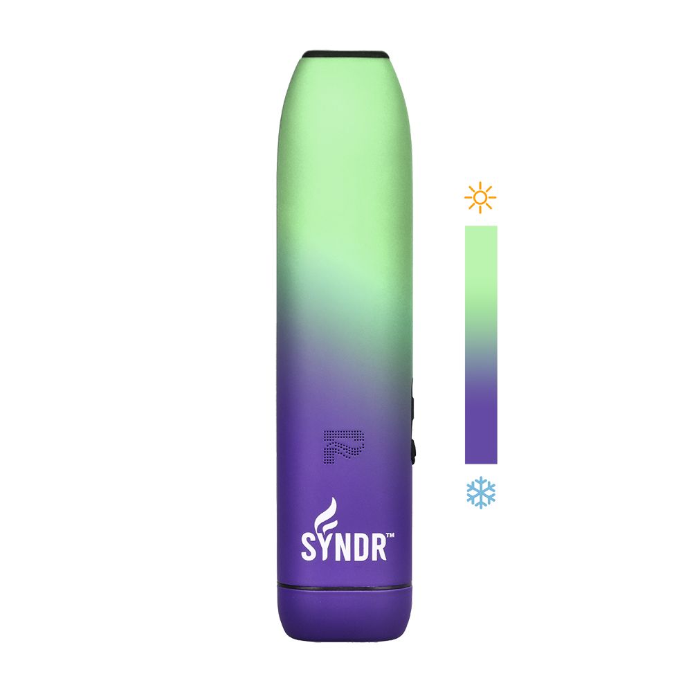 Pulsar Syndr Dry Herb Vaporizer in gradient color, 880mah battery, front view on white background