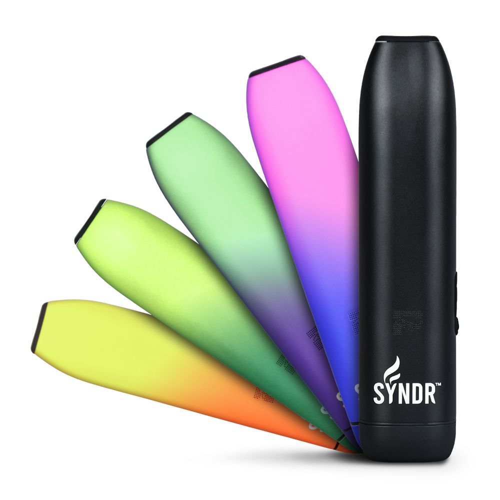Pulsar Syndr Dry Herb Vaporizer lineup with 880mah battery, front view on white background