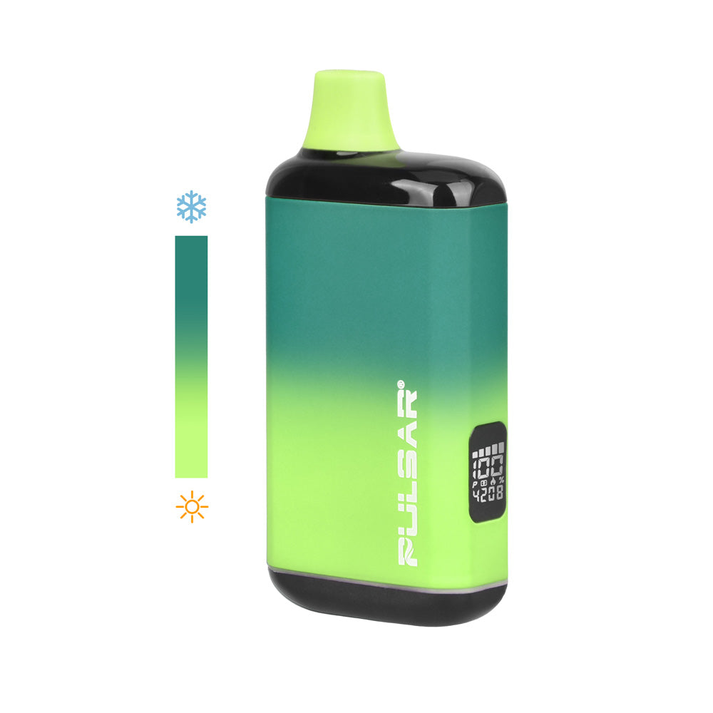 Pulsar 510 DL 2.0 Pro VV Vape Bar in green, front view, 1000mAh battery, temperature control