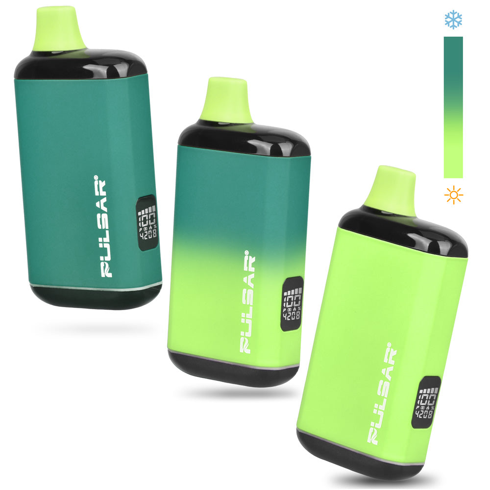 Pulsar 510 DL 2.0 Pro VV Vape Bar in Acid Splash variant, 1000mAh, angled views