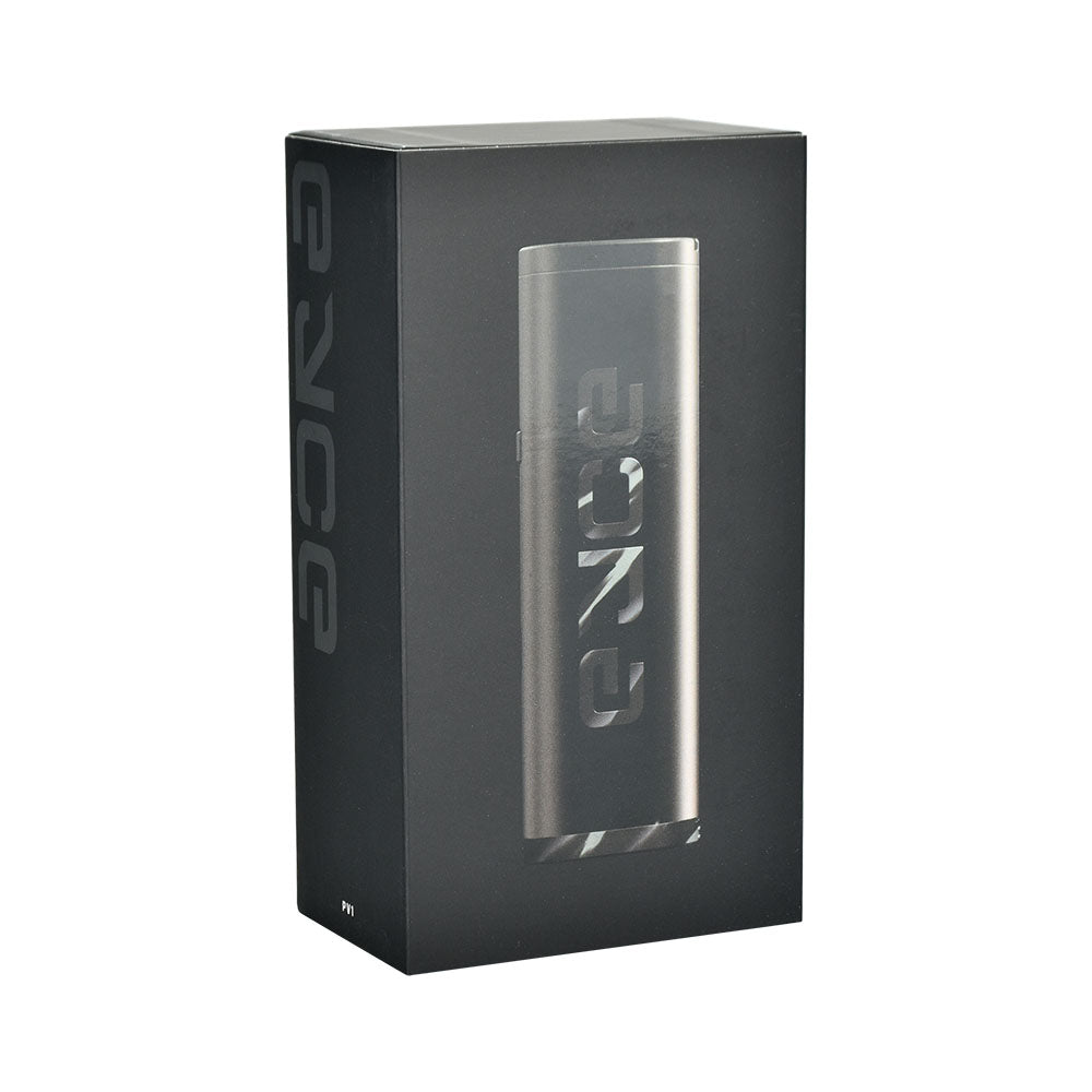 Eyce PV1 Dry Herb Vaporizer packaging front view on seamless white background