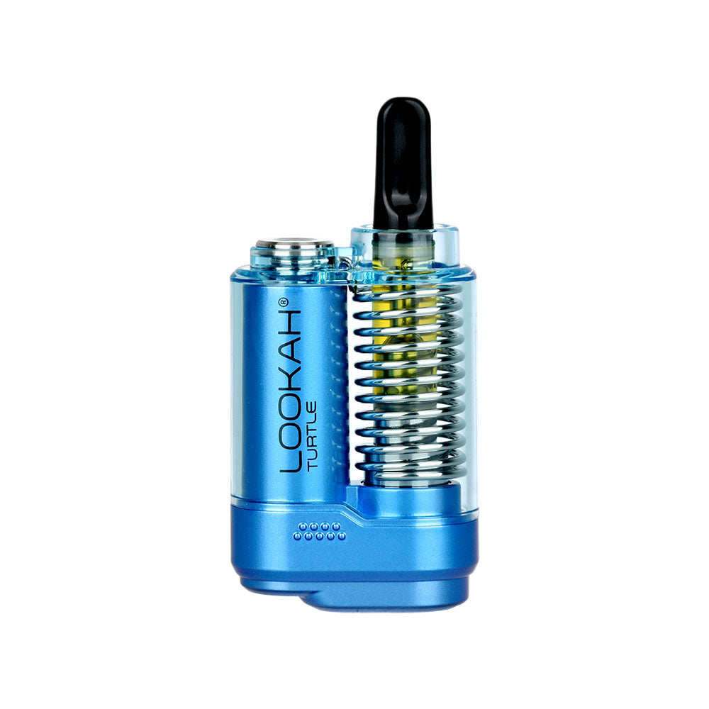 Lookah Turtle Variable Voltage 510 Battery in blue, front view, 500mAh capacity, portable design