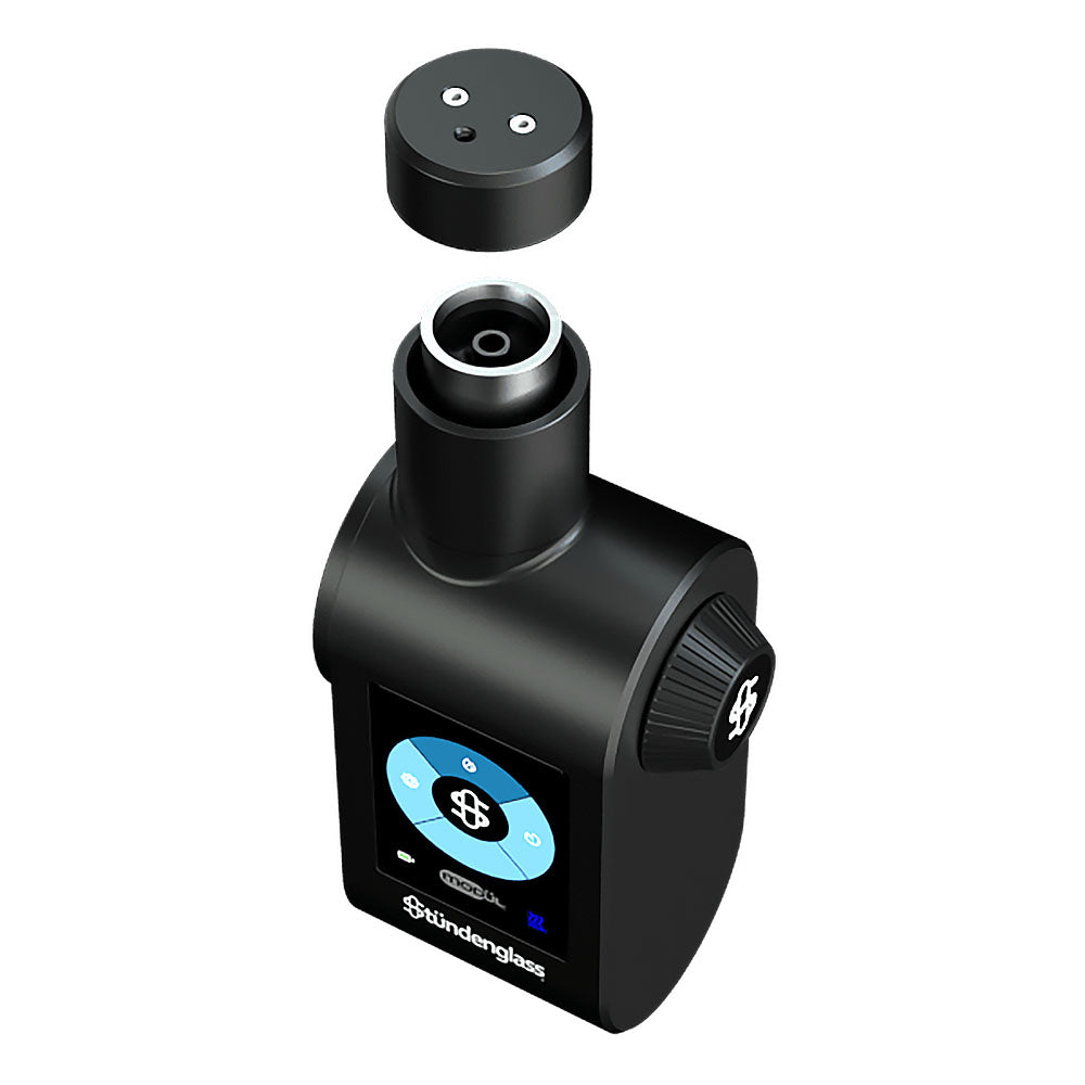 Stündenglass Modul Vaporizer with 6000mAh battery, front view on seamless white background