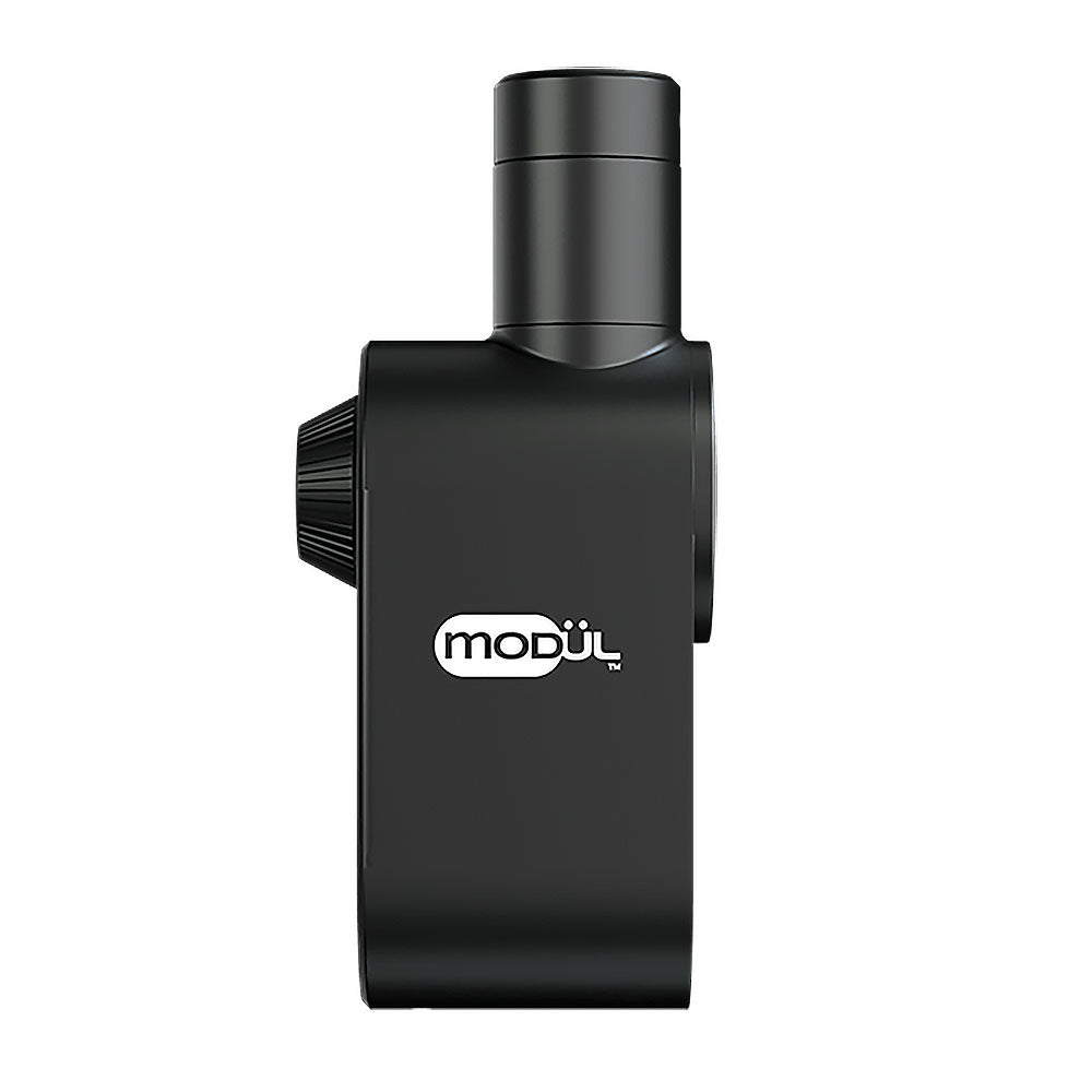 Stündenglass Modul Vaporizer in black with 6000mAh battery, front view on a white background