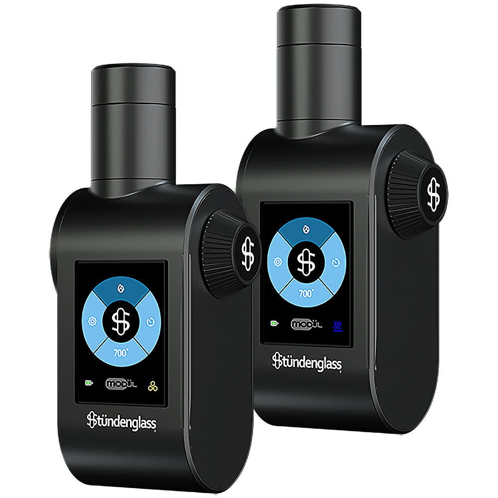 Stündenglass Modul Vaporizer with 6000mAh battery, front view on white background