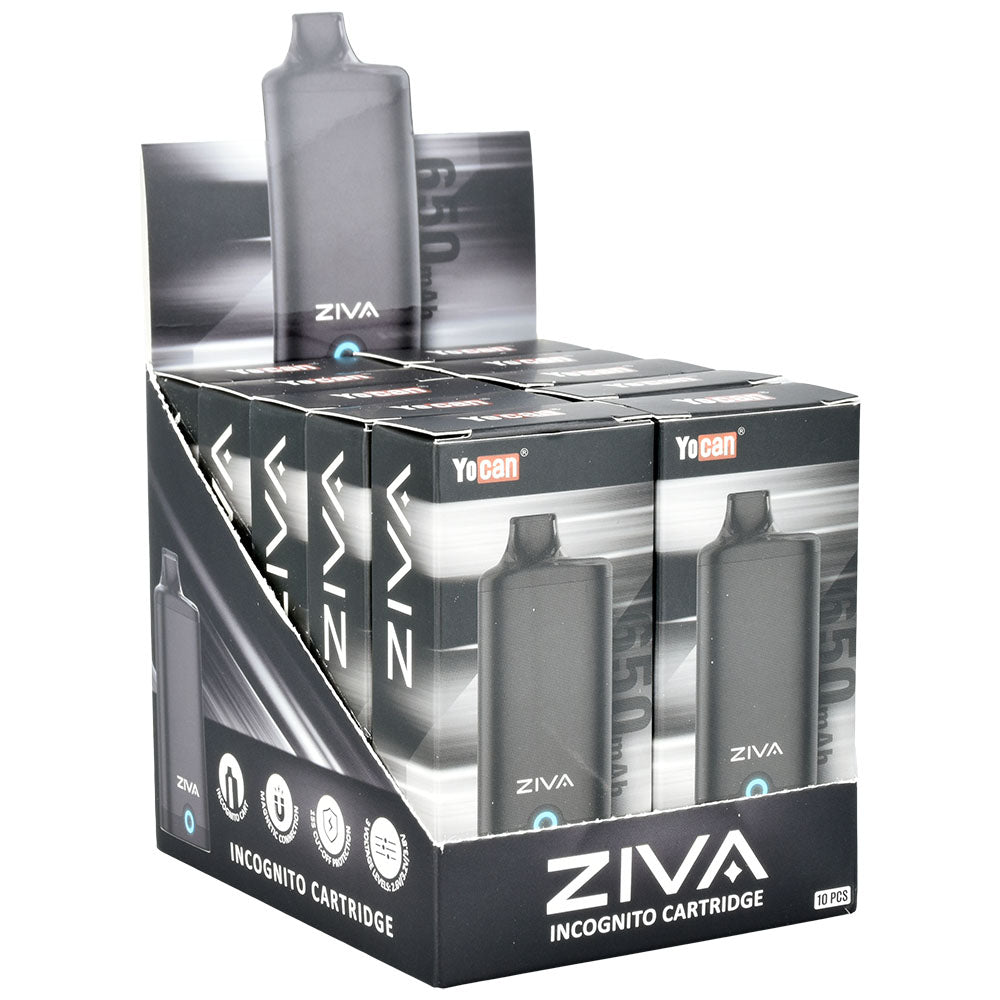 Yocan Ziva VV Auto-Draw 510 Battery Display, 650mAh, Front View, Easy to Use