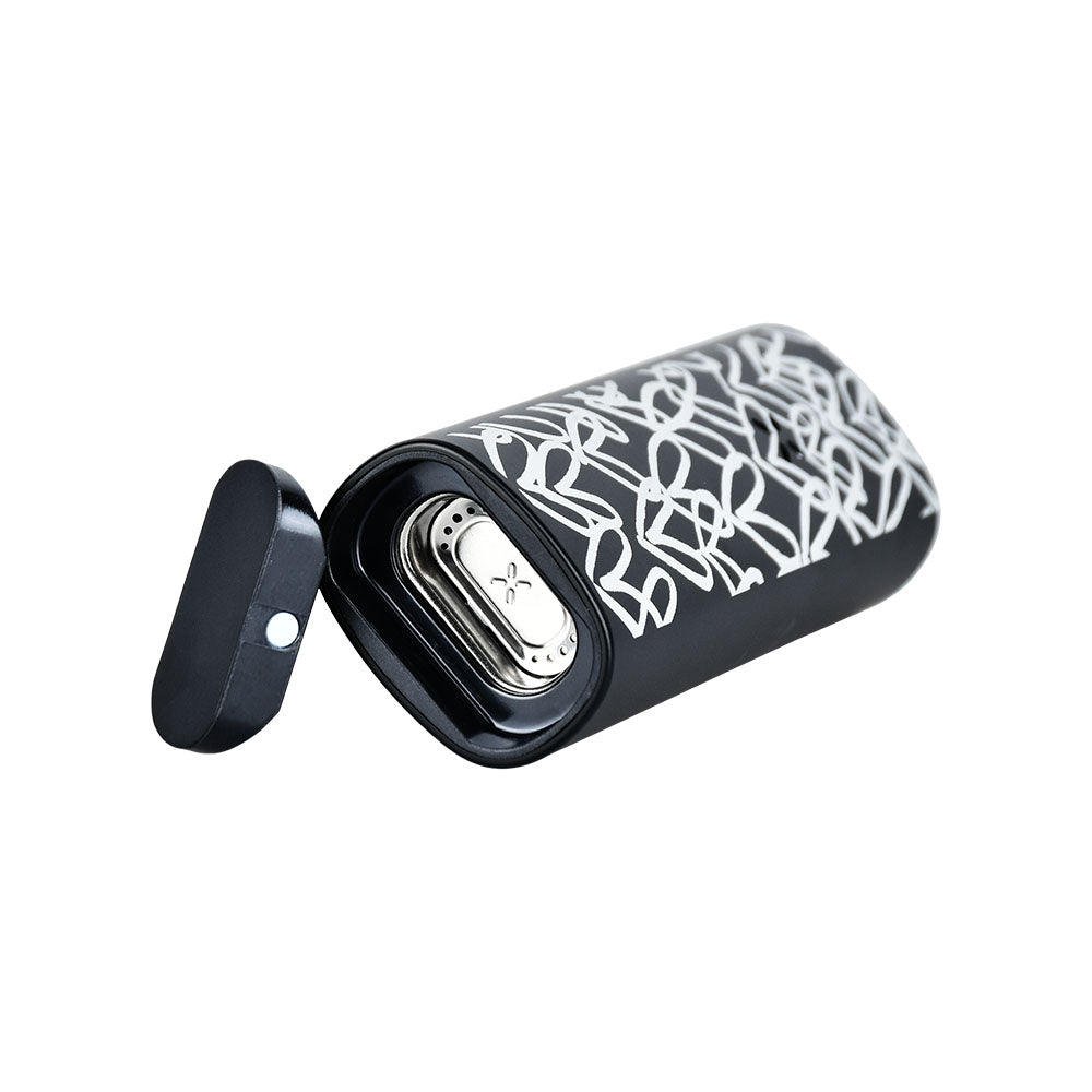PAX x JGoldcrown LE Onyx Mini Vaporizer with open lid, 3300mAh, graffiti design