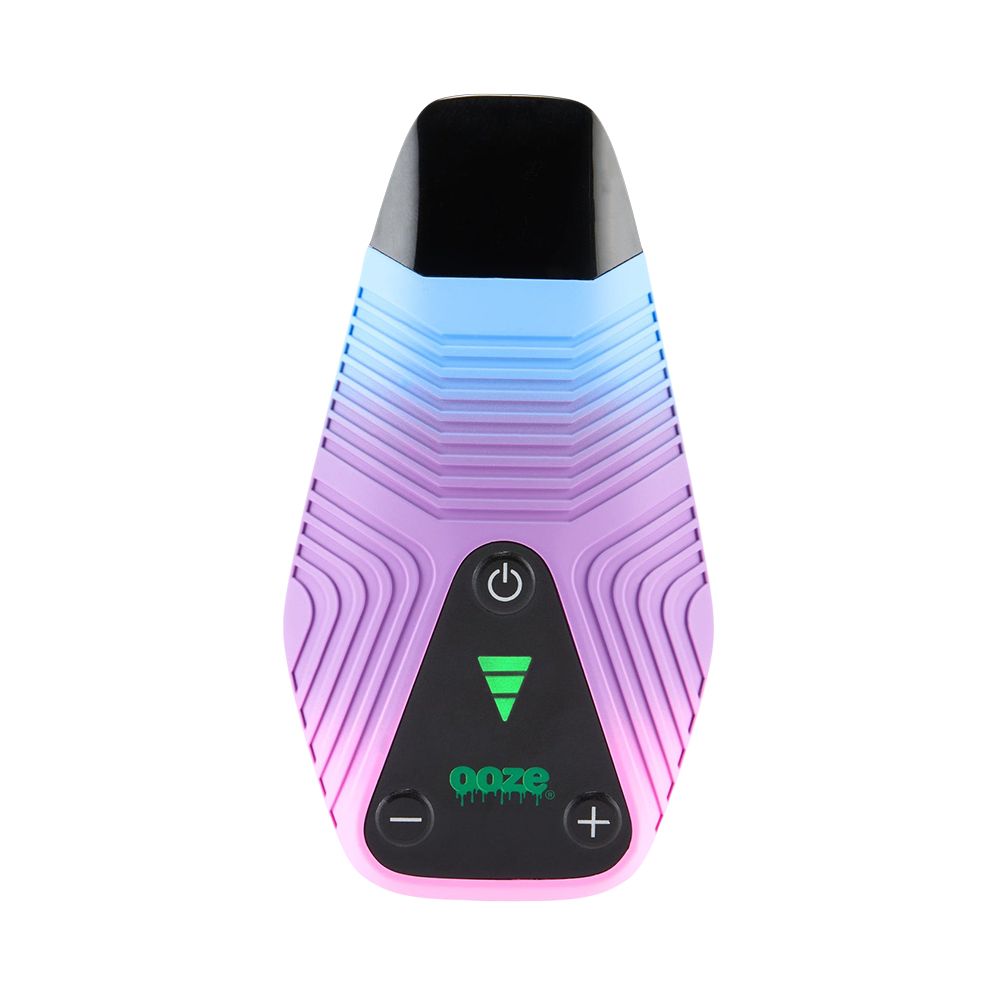 Ooze Brink Dry Herb Vaporizer Twilight Variant - Front View with LED Lights