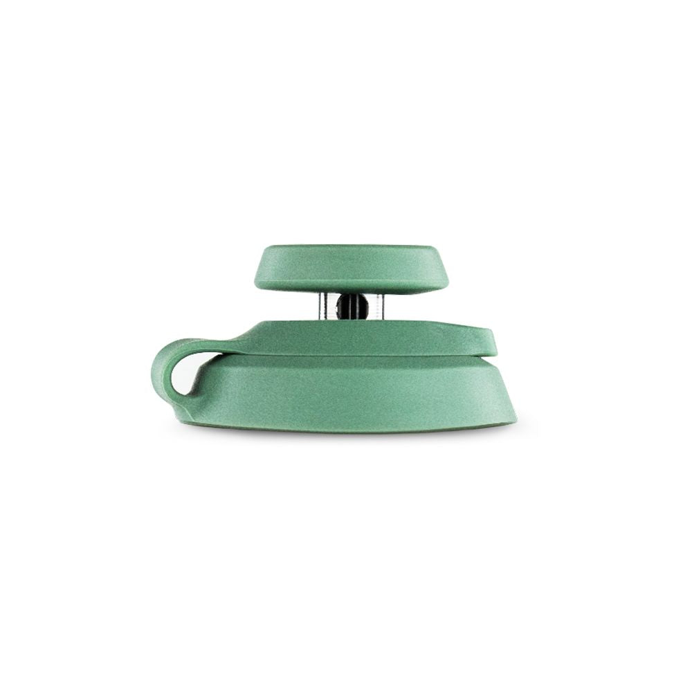 Puffco Proxy Joystick Cap in Flourish Green, Silicone & Borosilicate Glass, Front View